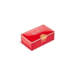  VREELAND RED TIN OF CHOCOLATES 2-pc Pieces: Salted Caramel and Sicilian Orange